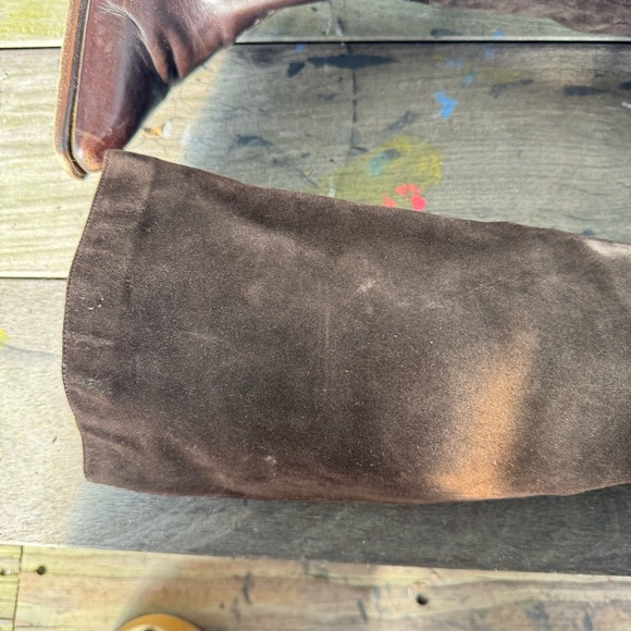 MaxMara Chocolate Suede Boots - Picture 5 of 14
